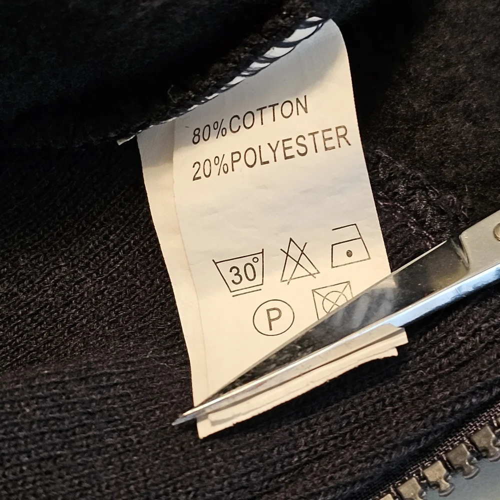 Retro Italia Track Jacket Full Zip Black Red Green White Trim Italy Flag Mens XL - Picture 8 of 12